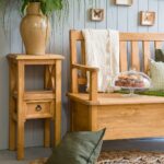 rustikálne drevené lavice