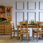 drevený rustikálny nábytok do jedálne